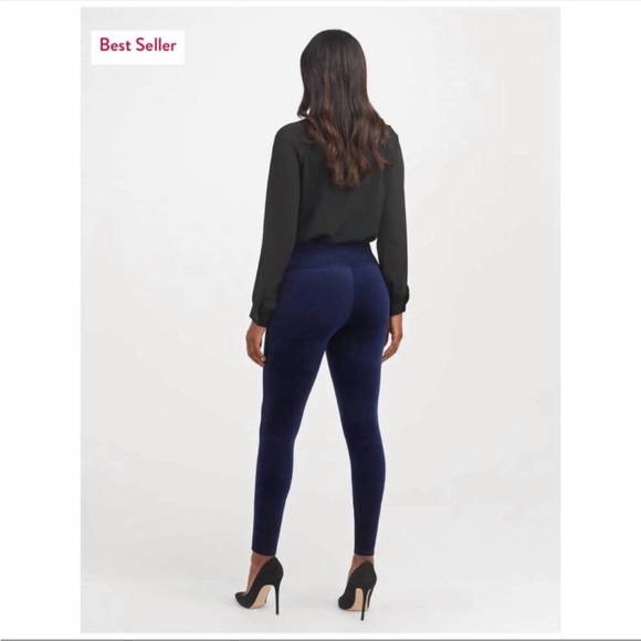 SPANX Velvet Tummy Control Leggings Moon Shadow - Picture 7 of 13